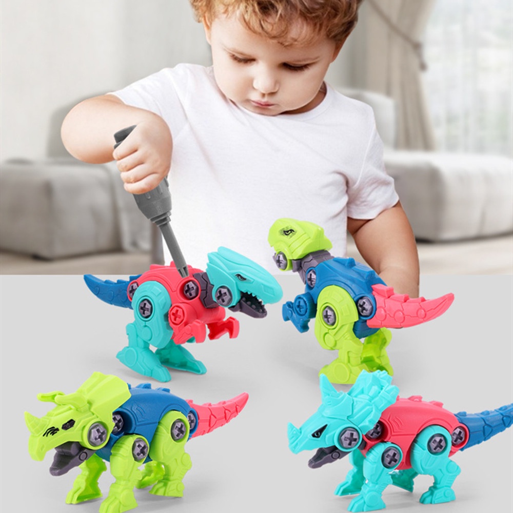 Aikoky Puzzle 3d mainan dinosaurus bongkar pasang mainan edukasi anak