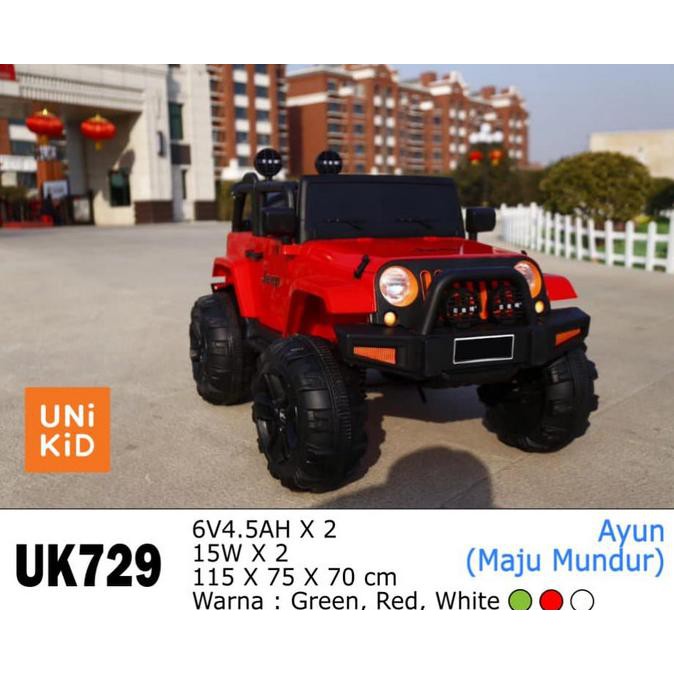 Mainan Mobil Aki Anak Jeep Rubicon Unikid UK-729 SALE Kode 56