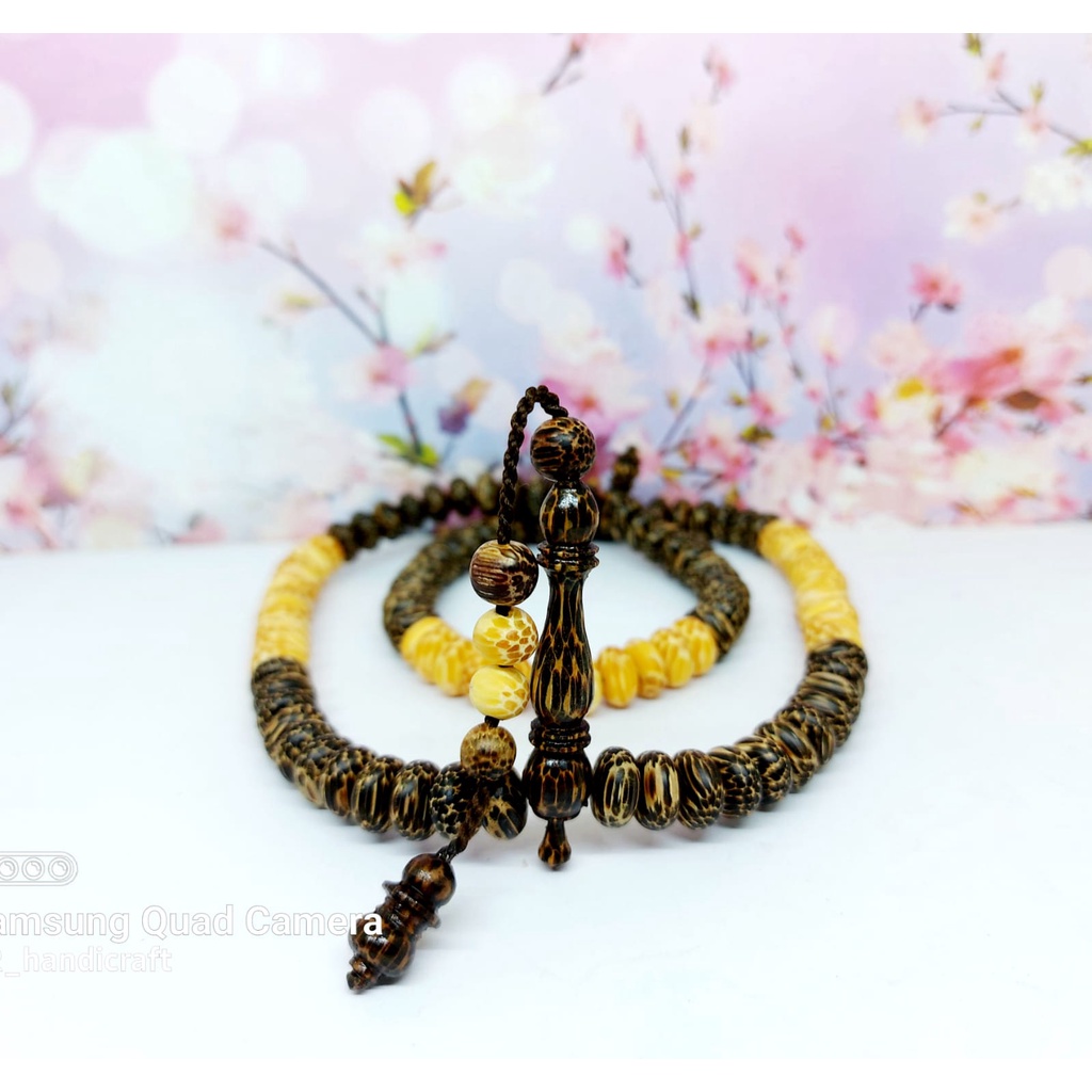 tasbih kombinasi liwung hitam dan liwung jenar butiran pipi