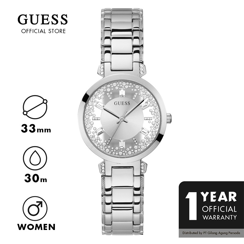 Guess Ladies Watch Silver CRYSTAL CLEAR - GW0470L1