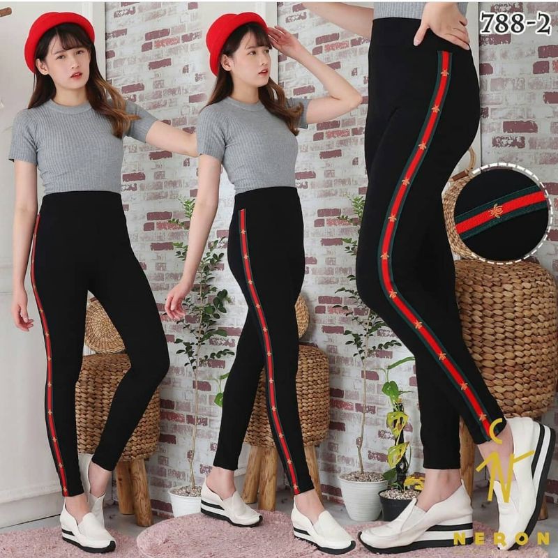 NEW LEGGING IMPORT MURAH GC LIST LEBAH/LEGGING IMPORT WANITA