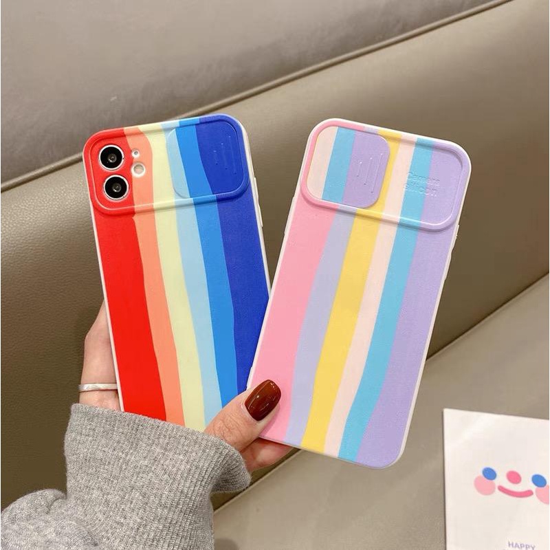 Silikon Window Pelangi rainbow for Oppo A16 A1K A54 A74 A95 RENO 5F, Realme C2 C20 C21 C21y C25