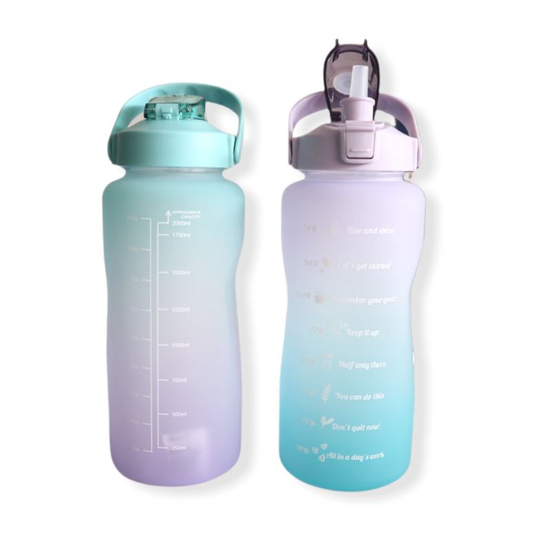botol minum tumbler motivasi 2 liter + sticker BT21