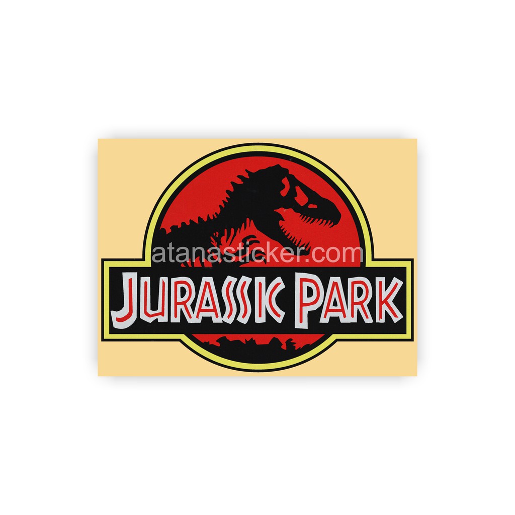 Stiker Cutting Reflective Dinosaurus Jurassic Park 12 x 9 cm