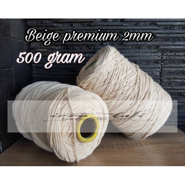 Tali katun natural 2mm|| 500grm