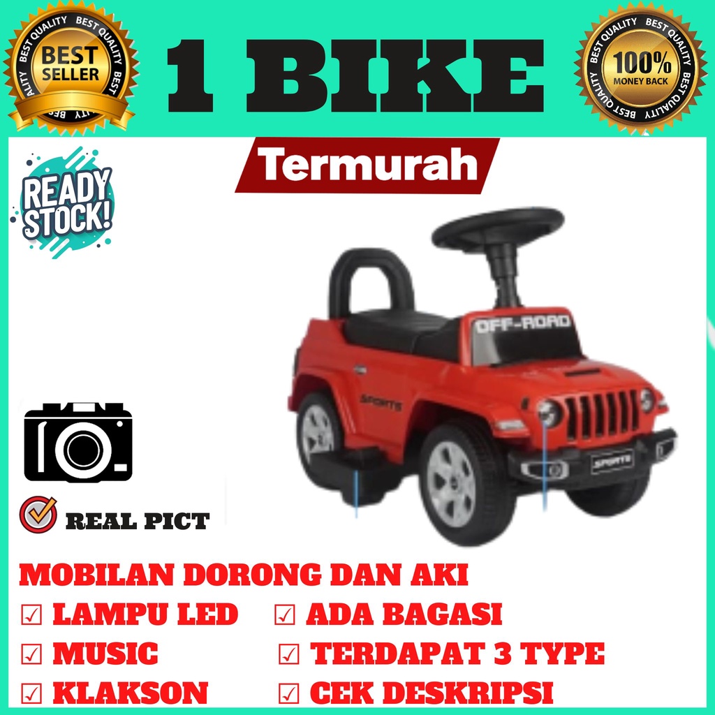 Tolo Car Tolocar PMB K601 C Mobil Mainan Anak Dorongan Aki K601 B K601 Offroad