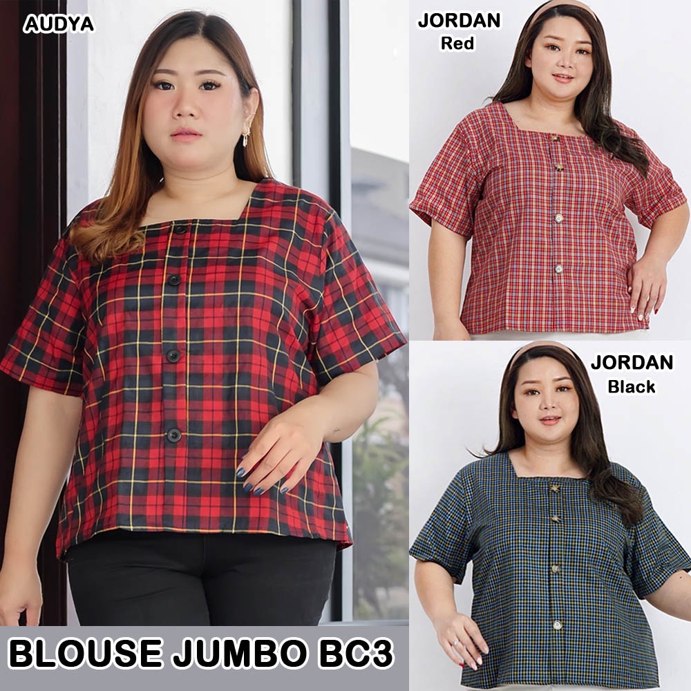 BIGCLO - (COD) LD 120cm Blouse Jumbo Wanita BC3 Baju Atasan Bigsize