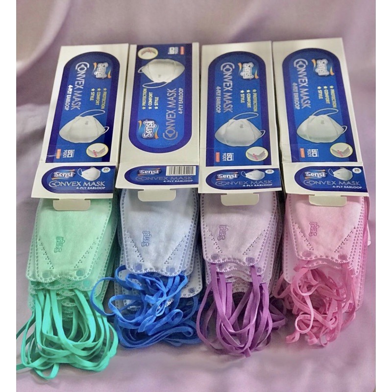 Masker Sensi Convex Face Mask 4 Ply Warna Warni