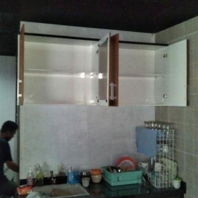 Rak Piring Lemari Gantung Dapur Kitchenset Atas 4 Pintu Lurus L Pagaralam45