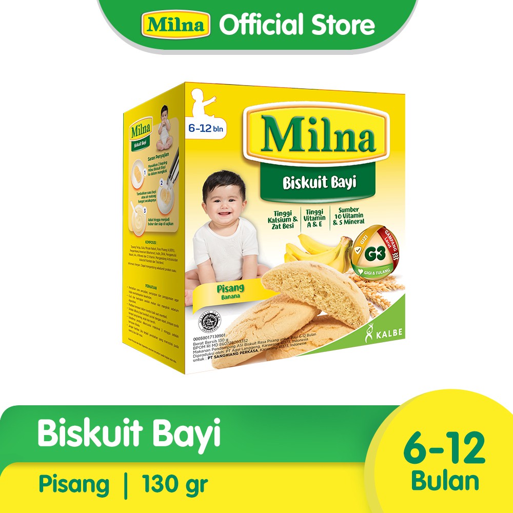 

Milna Biskuit Bayi Pisang 130gr
