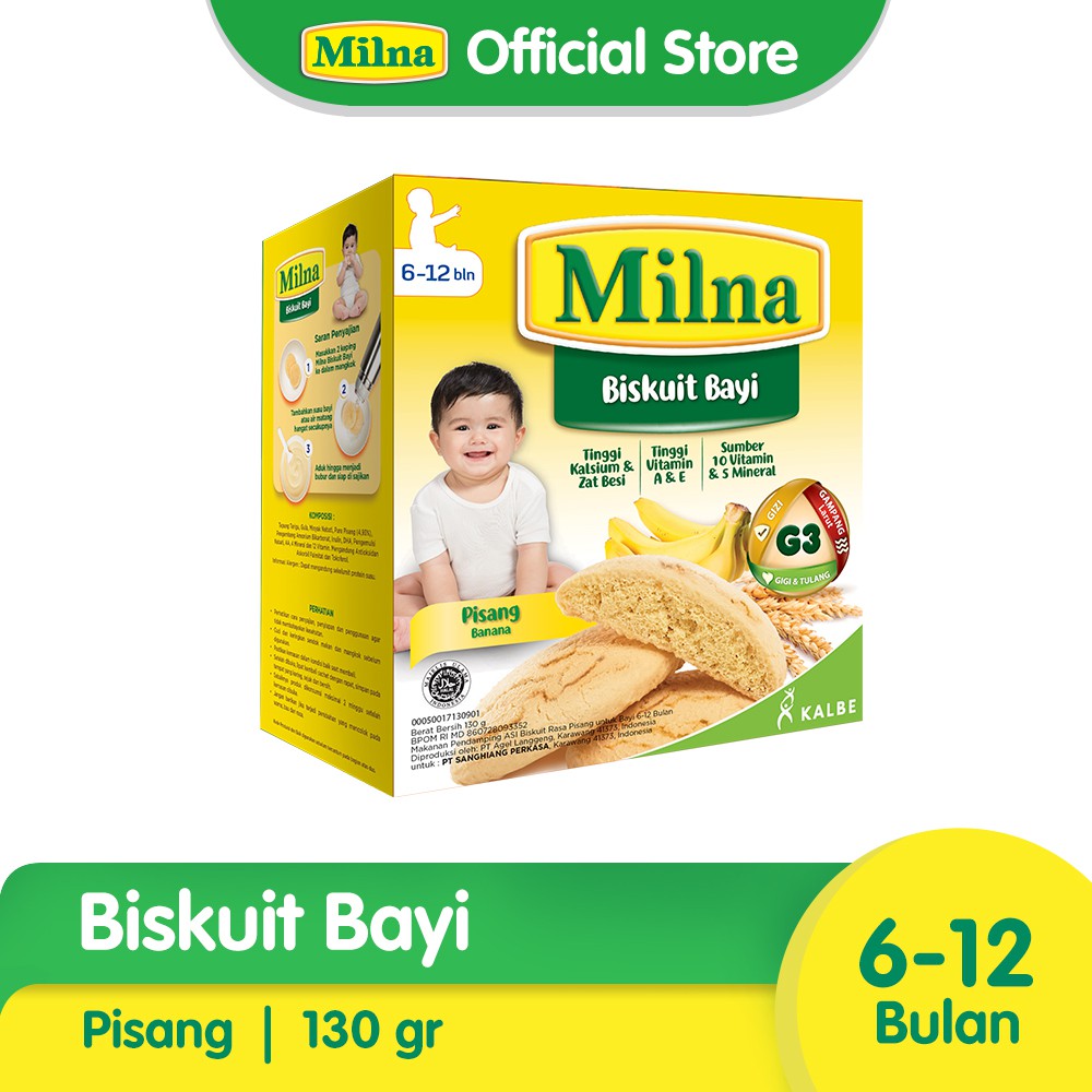 

Milna Biskuit Bayi Pisang 130gr