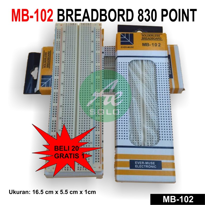 Breadboard 830 Tie MB-102 MB 102 Solderless 830 Titik
