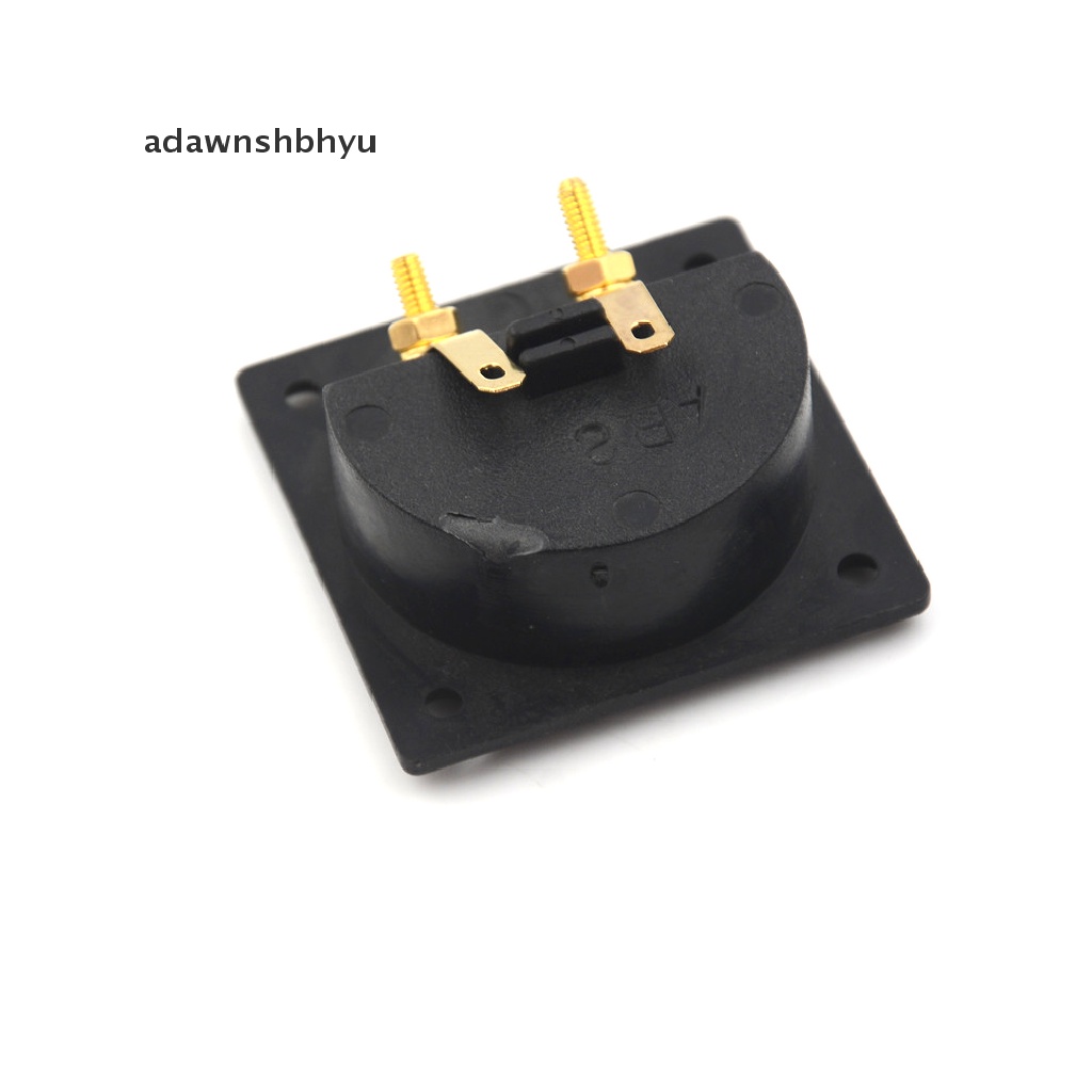 Adawnshbhyu Bentuk Persegi Double Binding Post Type Speaker Box Gold Terminal Cup Hitam