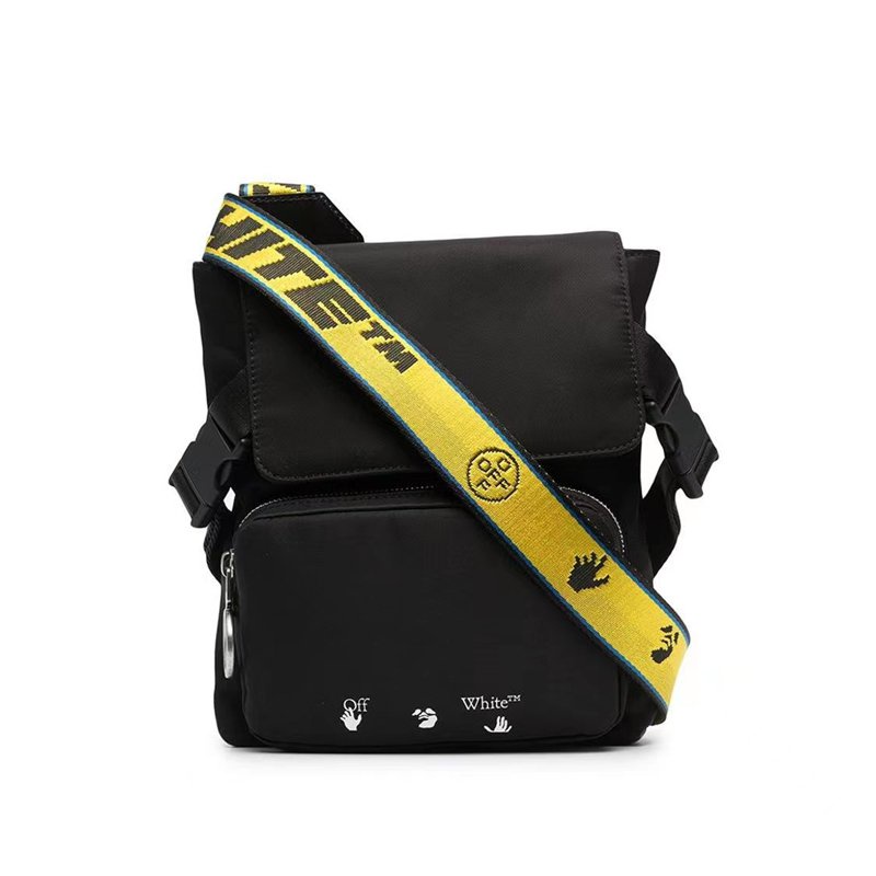 Off White Men's Bag Alphabet Crossbody Young Men's Shoulder Bag