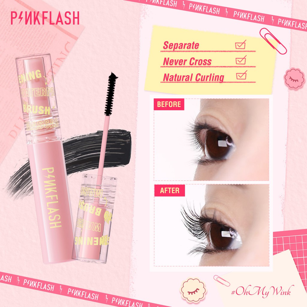 BPOM PINKFLASH OHMYWINK LENGTH CURLED ULTRATHIN FIBER WATERPROOF LIMITLESS EYELASH SKINNY MASCARA PF - E10