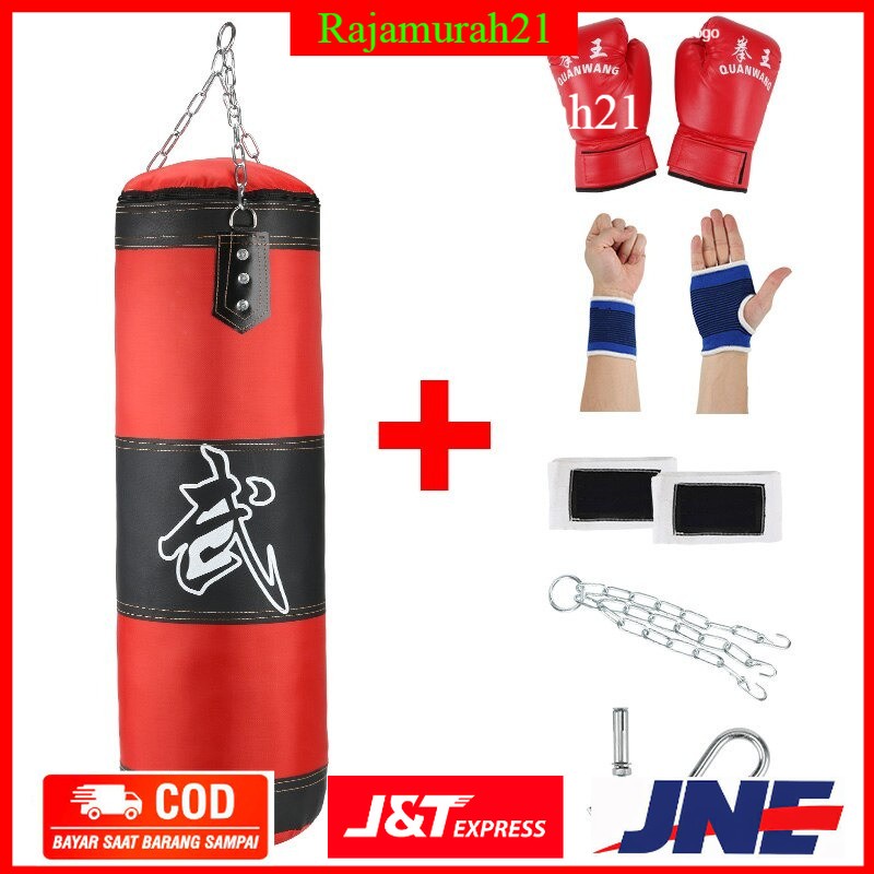 PROMO Sarung Samsak Tinju MMA Muay Thai Boxing Punching Sandbag 8 in 1 100cm