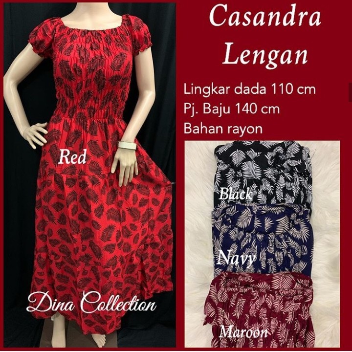 Daster dress casandra lengan daun 03