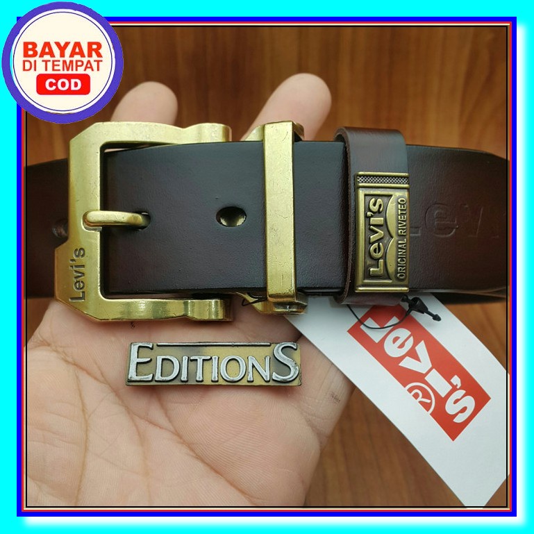 Ready Sabuk Pria Panjang★ Sabuk Pns Kopri Loind Original S Xk203 ER591 Kulit Asli Levi'S Levis Mu