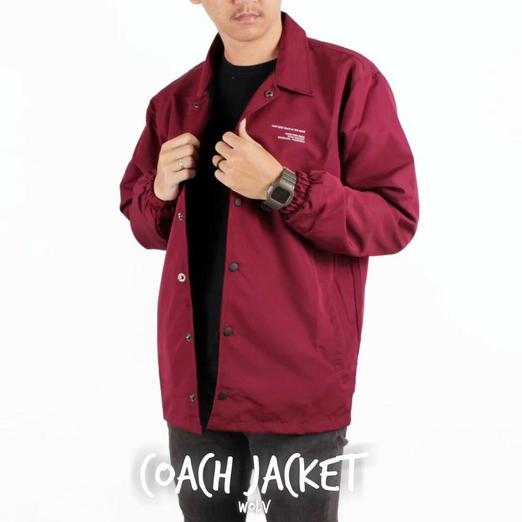 Jaket Coach Wolv Pria / Coach Distro Premium / Jaket Taslan / Jaket Motor Waterproof / Jaket Outdoor