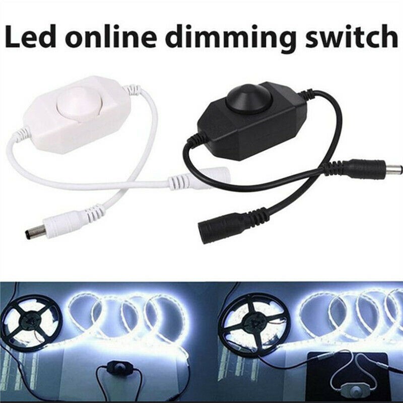 Dimmer Hitam DC Adjustable 12-24V 2A Single Colour LED Strip DC