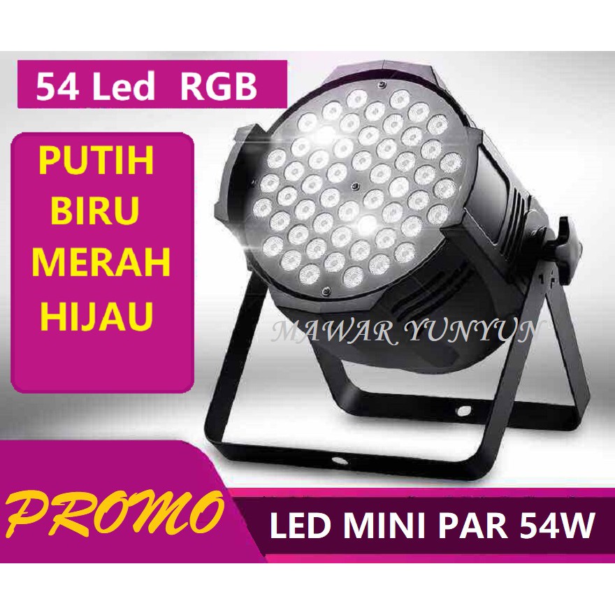 Besar Plastik Flat Tahap Par Cahaya / LED PAR 54W RGB ukuran besar