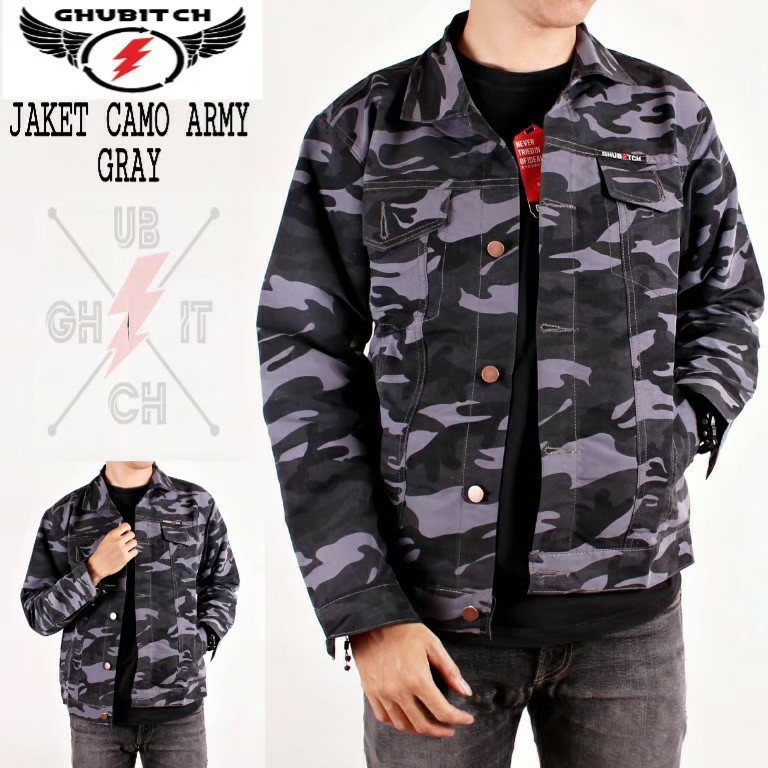 JAKET SEMI PARKA CAMO ARMY LORENG ORIGINAL