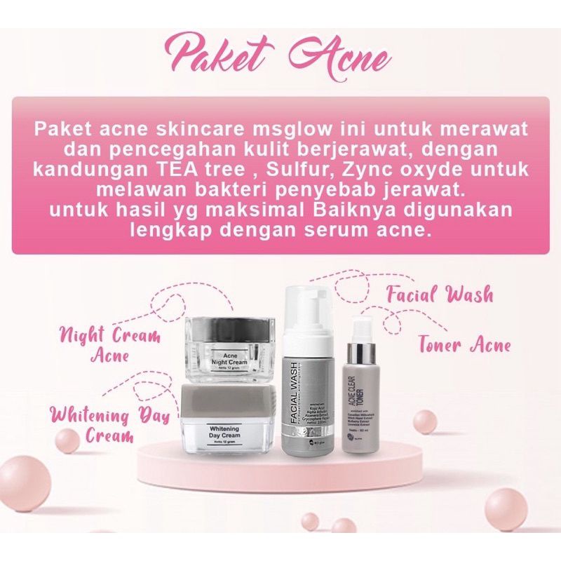 ✿ELYSABETHME✿ Paket MS GLOW glowing dan mencerahkan set glowing skincare memperbaiki skin barrier untuk kulit normal kering berminyak berjerawat flek