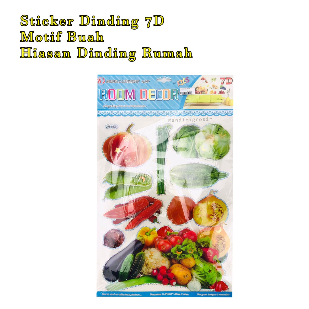 Sticker * Sticker Dinding 7D *Room Decor *Hiasan dinding Rumah *Sticker Buah