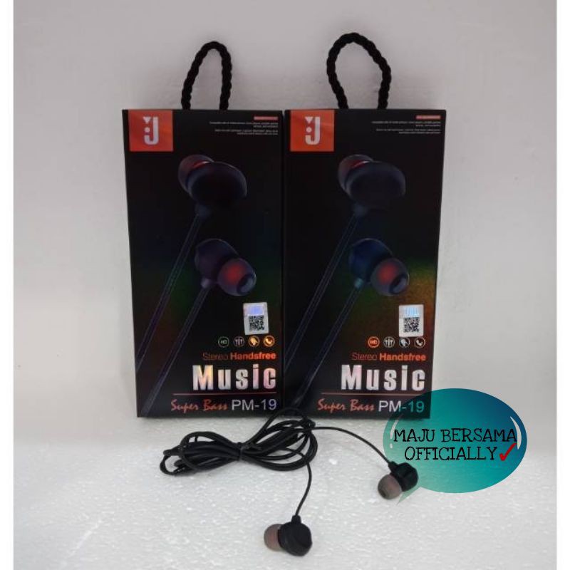 [MB] Headset J PM-19 Earphone Stereo Handsfree J PM19 Super Bass