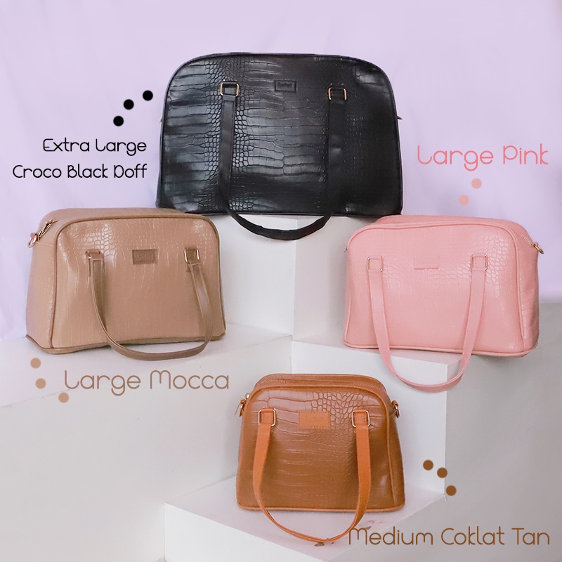 Tas Selempang / Sling Bag Wanita Terbaru Motif Croco Lucu Kekinian Terlaris &amp; Murah GONG Bag by ANDARI