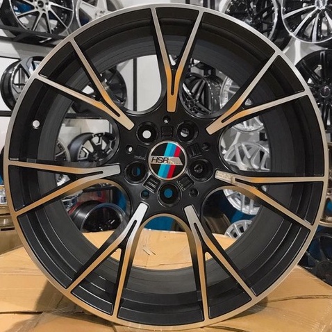 Velg Racing Hsr Wurzel Ring 19 Warna Black Polish Mobil Bmw Seri 3 Pelek Mobil BMW R19