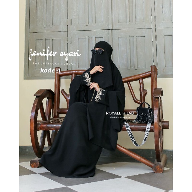 JENIFER SYARI SIZE S - Xxxl BAHAN JETBLACK PREMIUM CADAR BANDANA