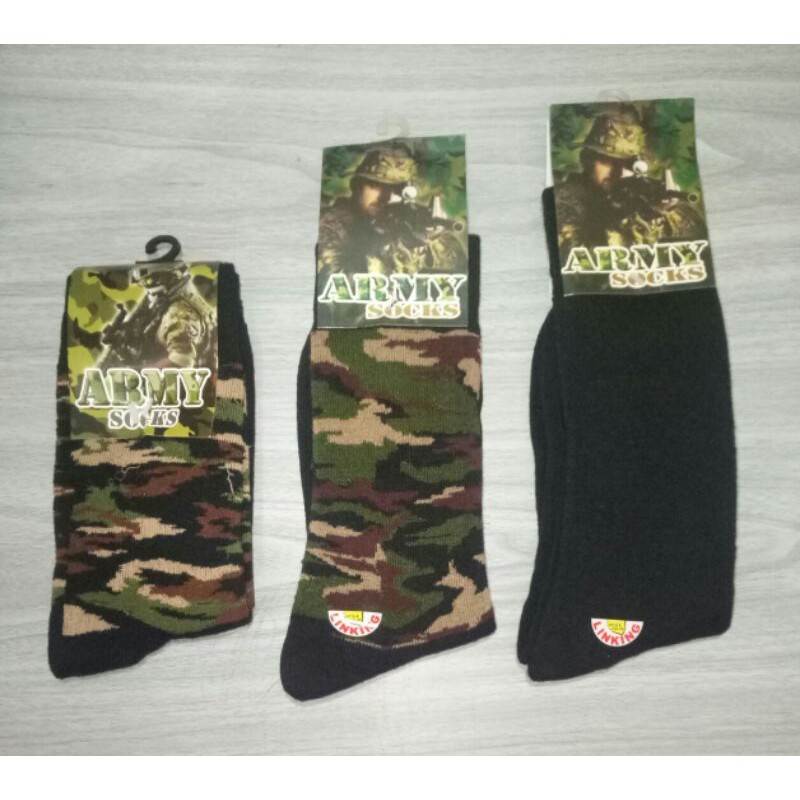 Kaos kaki loreng / kaos kaki PDL / PDH / kaos kaki tebal militer / kaos kaki safety