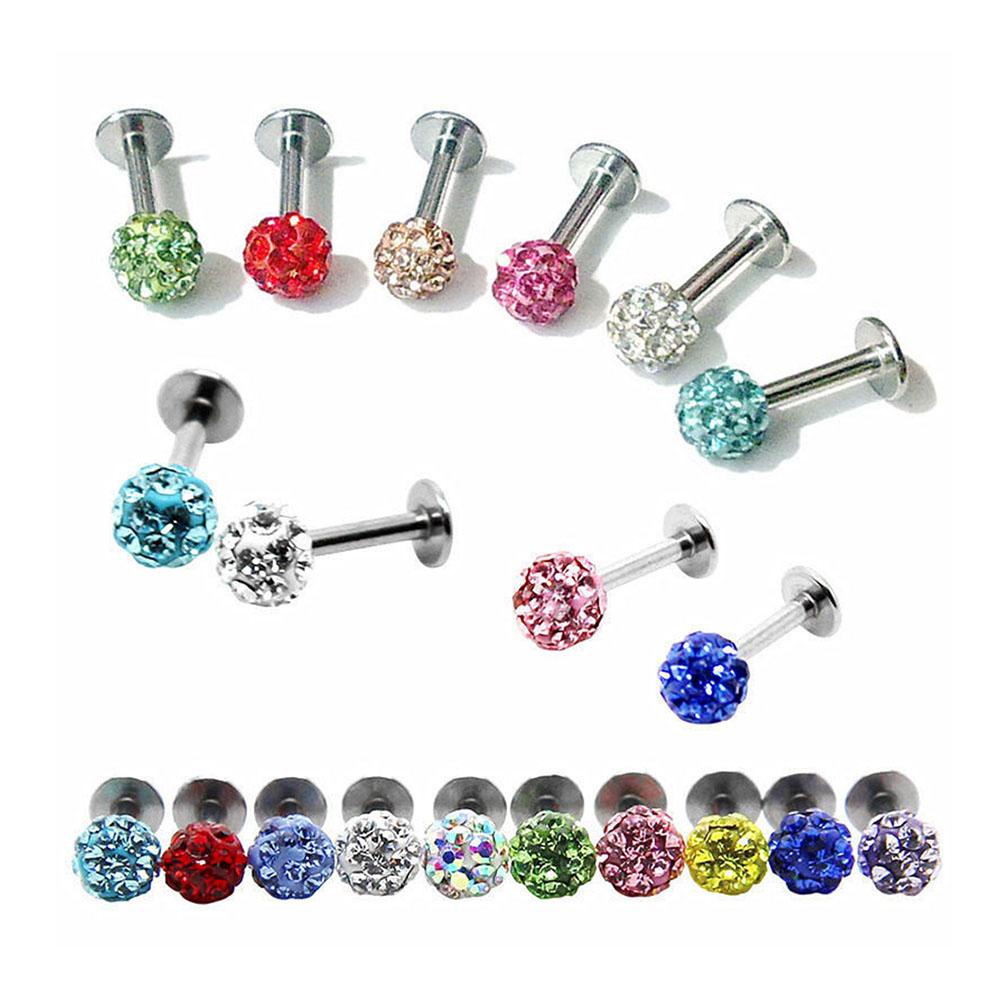 Solighter Piercing Stud Perhiasan Bedah Baru Baja Tragus Bar