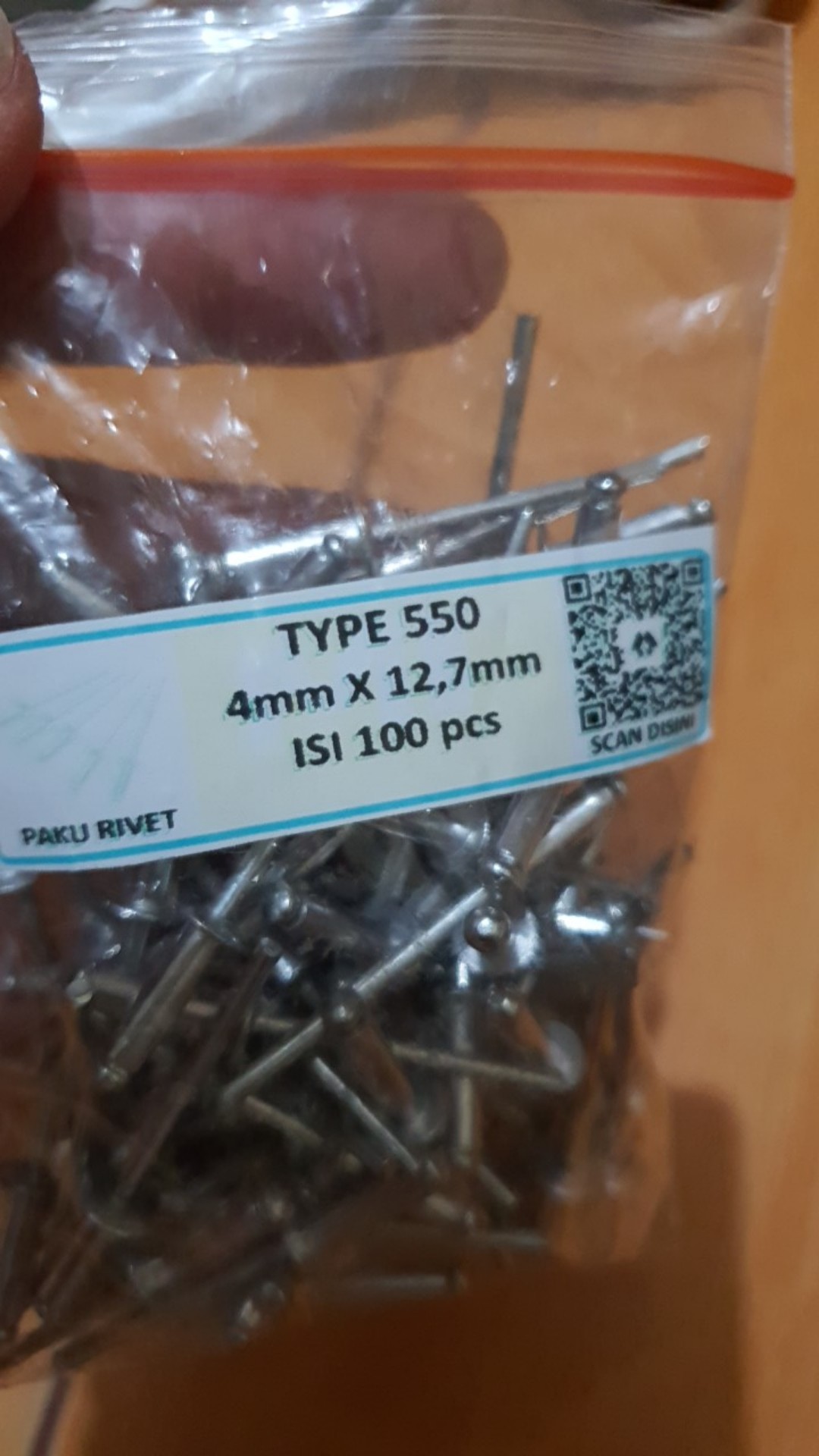 Paku Rivet - Type 550 Ecer 100 Pcs