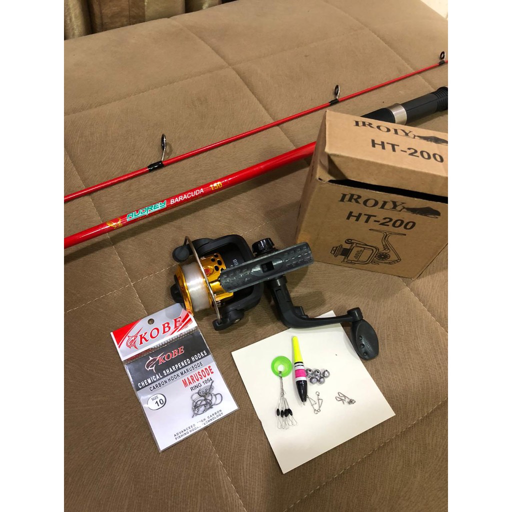 Set Pancingan Mancing Lengkap Murah 2 section semi carbon spining reel