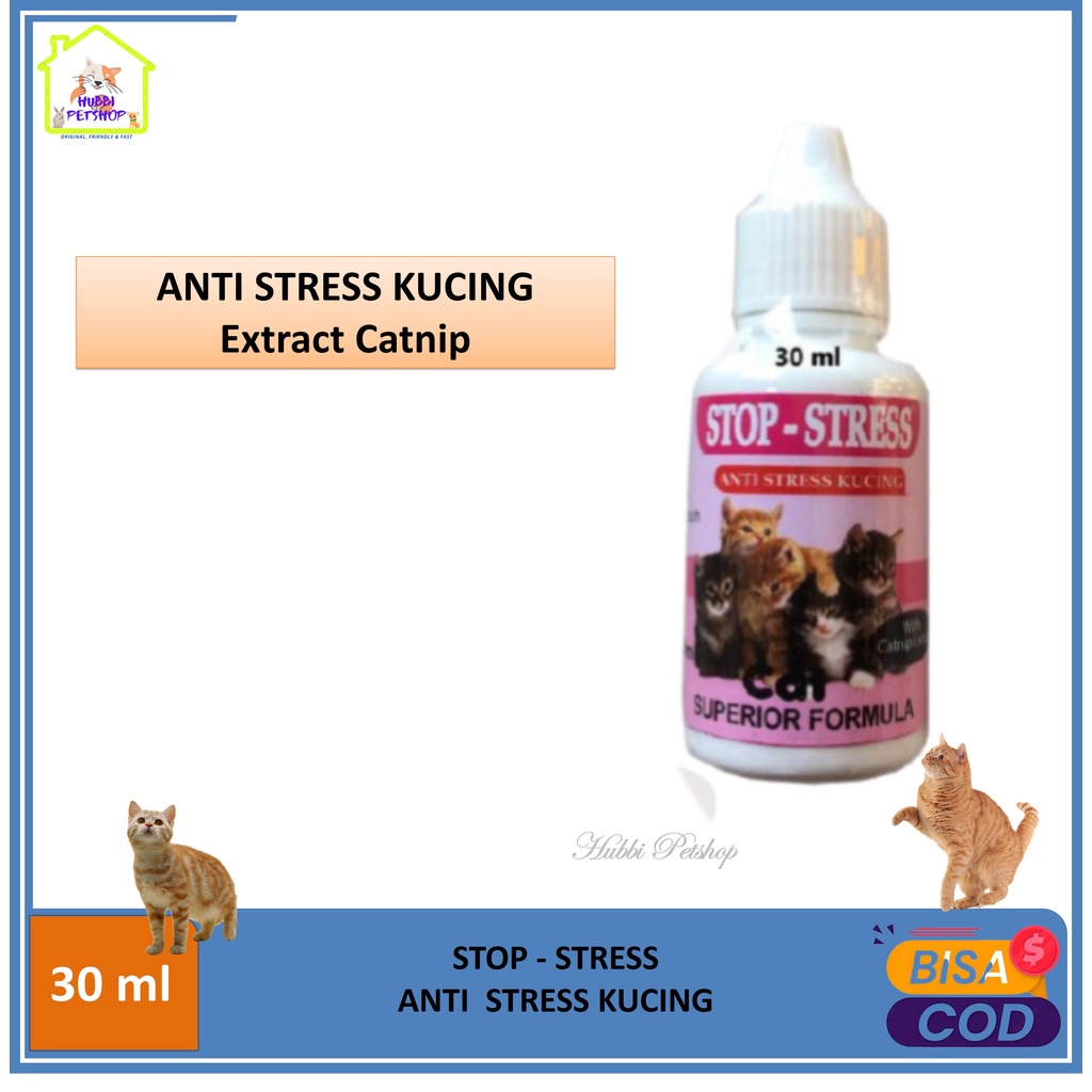 Vitamin Kucing Stop Stress Cat Drop 30ml Extract Catnip Vitamin Anti Stress Kucing Cat Kitten 30 ml