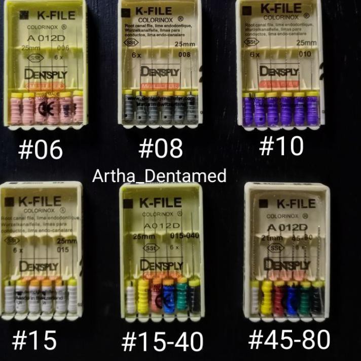

™ K FILE / KFILE DENTAL JARUM ENDO (Dentsply) #06#08 #10 #15 #15-40 #45-80 ✷