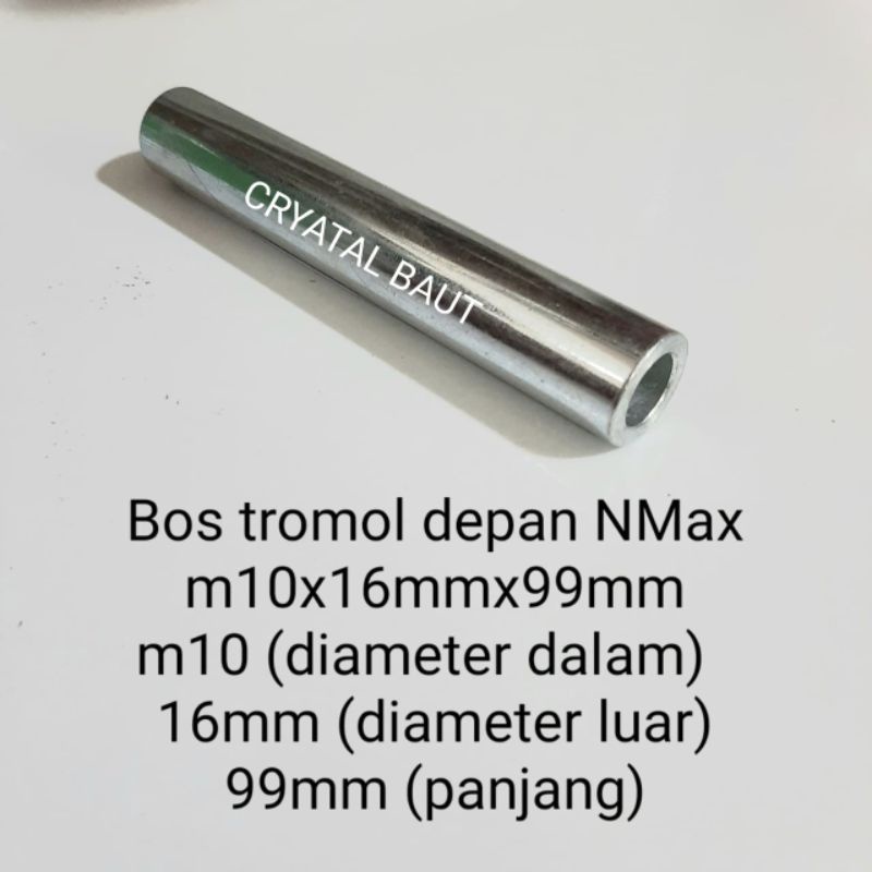 CB Bos Tromol Depan Yamaha Nmax Diameter Lobang M10 x Panjang 99 Mili