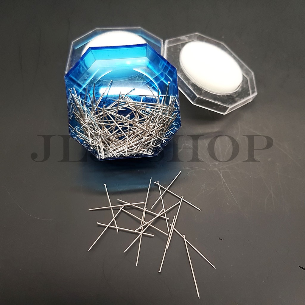 Jarum paku panjang + busa bantalan kemasaan box plastik