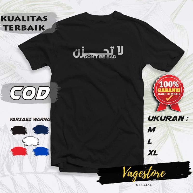PAKAIAN ATASAN BAJU KAOS DISTRO MUSLIM DAKWAH ISLAM ISLAMI TULISAN ARAB LATAHZAN PRIA KEREN MURAH