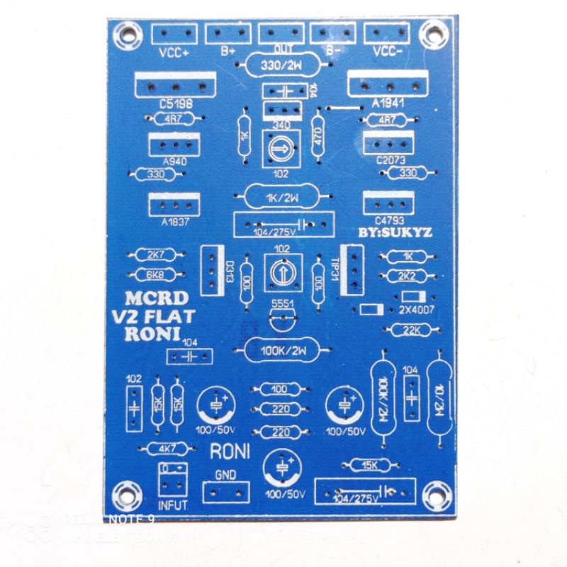 PCB MCRD V2 Flat FIBER FR4