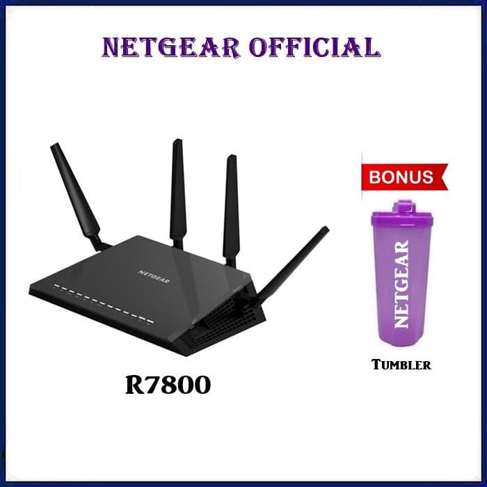 Penawaranspesial NETGEAR R7800 - Nighthawk X4S AC2600 Smart WiFi Router - Free Tumbler Limited