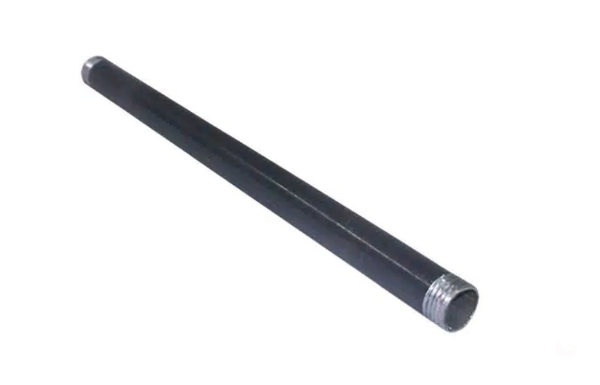 Eelic Pbd-3/4ix1.2mm Pipa Besi Hitam Drat Bulat Polos 3/4x1.2mm Panjang 20 Cm Untuk Diy Mesin-mesin