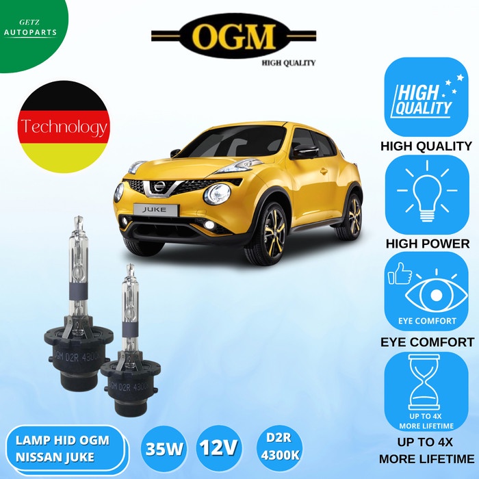 Bohlam Lampu HID Mobil Nissan Juke Super Terang - OGM High Perfomance