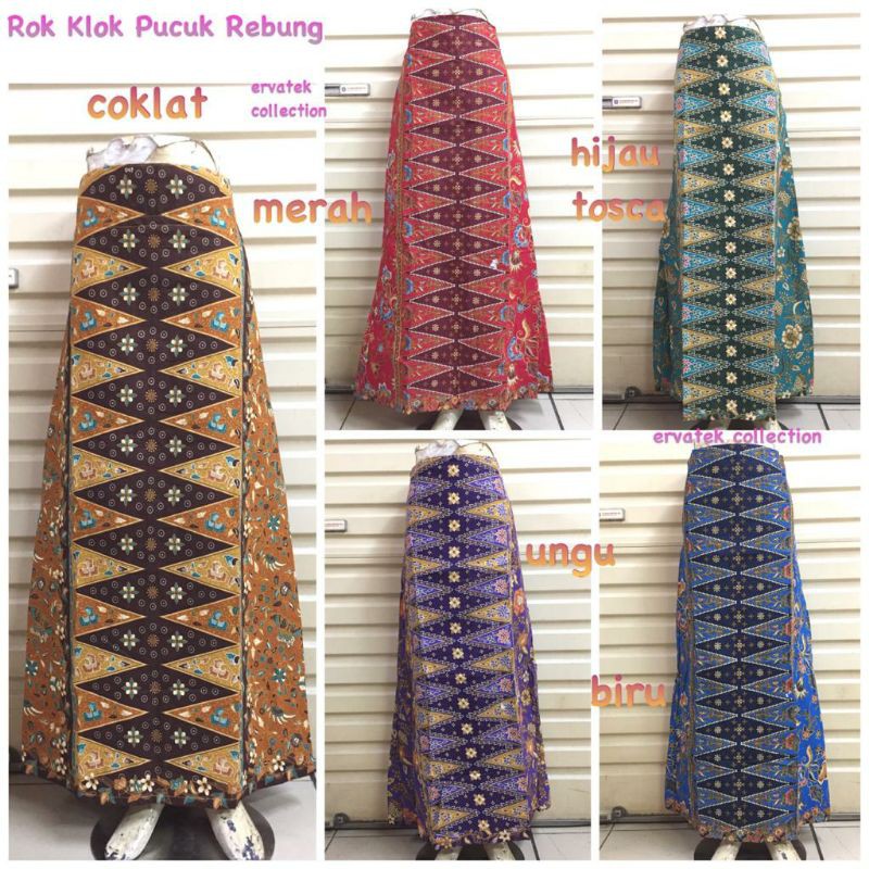 Rok Klok Batik RK03 Pucuk Rebung Tumpal Betawi Jakarta / Bawahan Batik Kebaya Encim Kutubaru Kantor