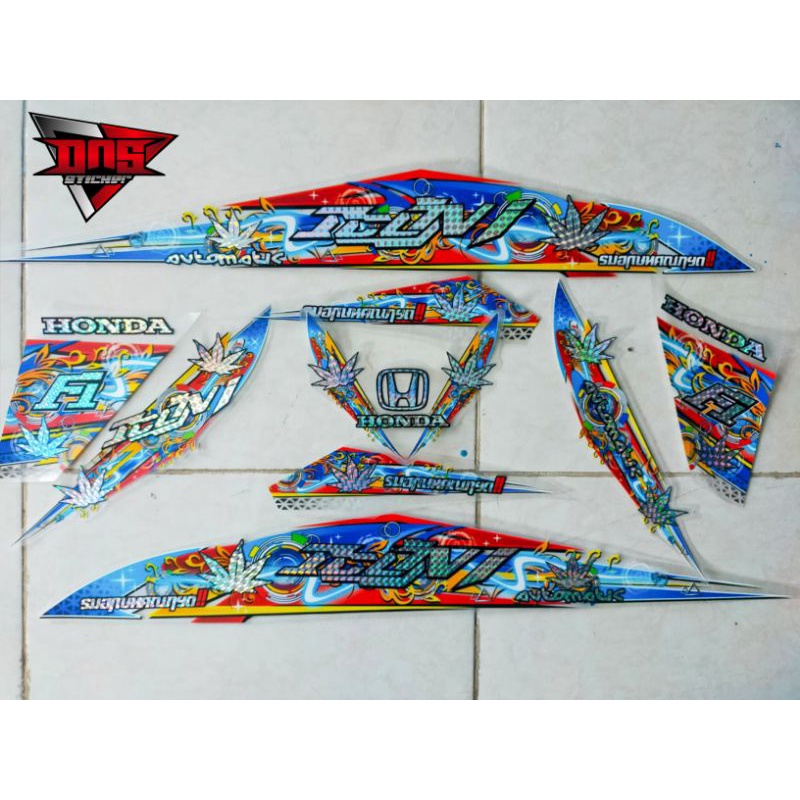 Striping stiker beat fi icon 2013 2014 2015 transparan hologram 008