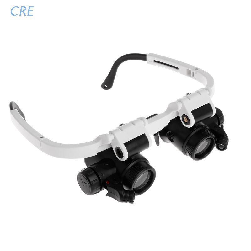 CRE  Headband Magnifier with LED Light Head Mounted Magnifying Glasses 8X 23X