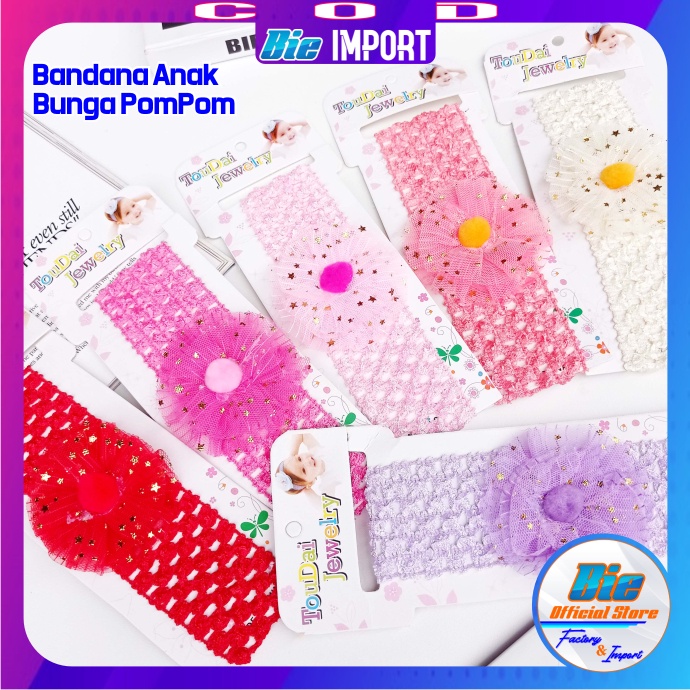 Bandana Anak Korea Bunga Premium Elegant Korean Style Impor Best Seller