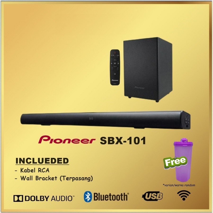 Pioneer SBX-101 Speaker Bar System Soundbar Subwoofer Sound System SBX101